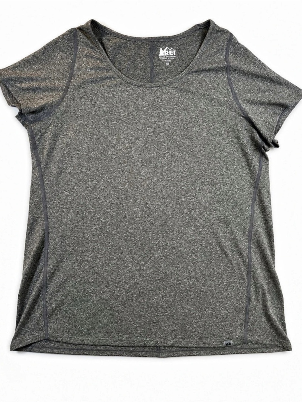 REI Women’s XL Heather Gray Performance Athletic Hiking Running Shirt Tee